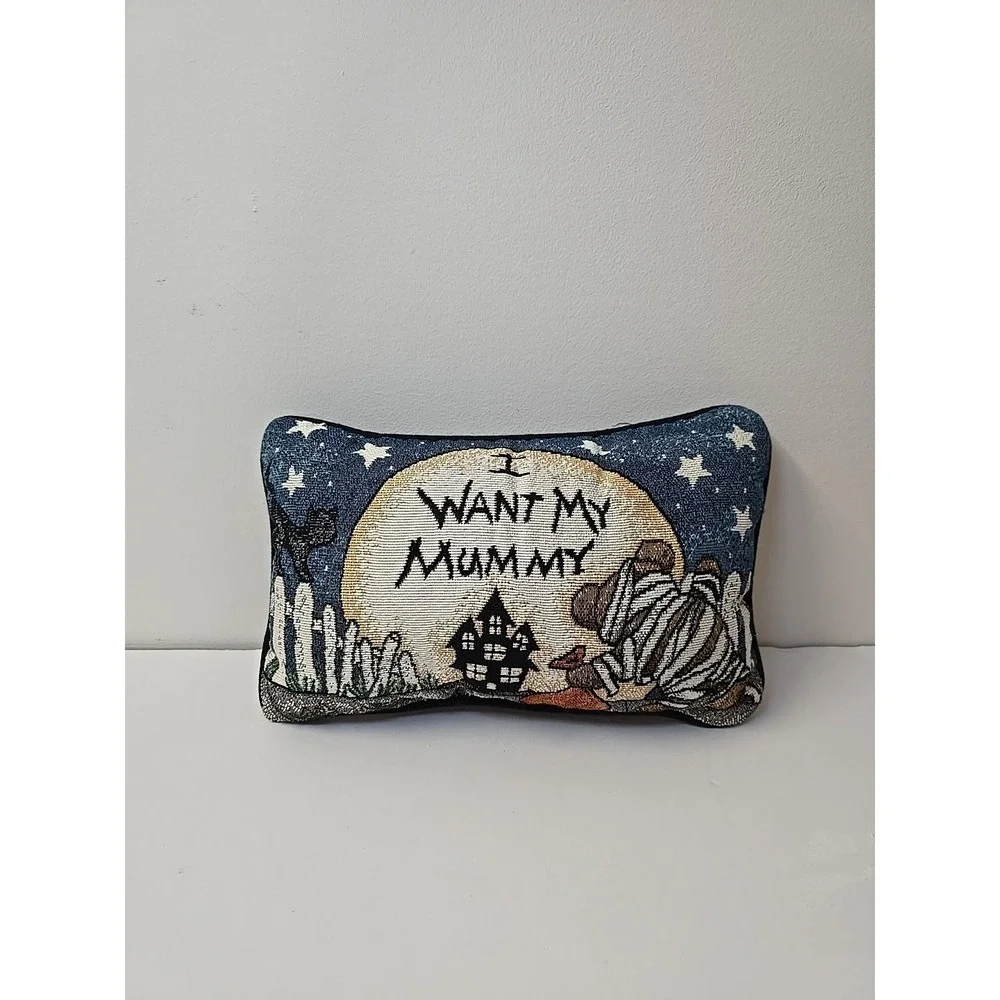 I Want My Mummy Bear/ Cat  Halloween Decorative Pillow